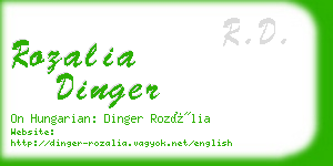 rozalia dinger business card